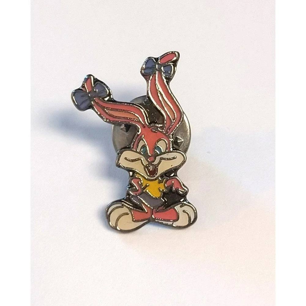 Vintage 1990 Tiny Toon Adventures Babs Bunny Enamel Pin Warner Bros 90s Cartoon